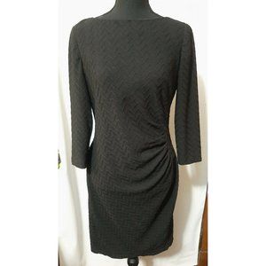 Chaps Black Herringbone Cocktail Size 10 Women's Dress